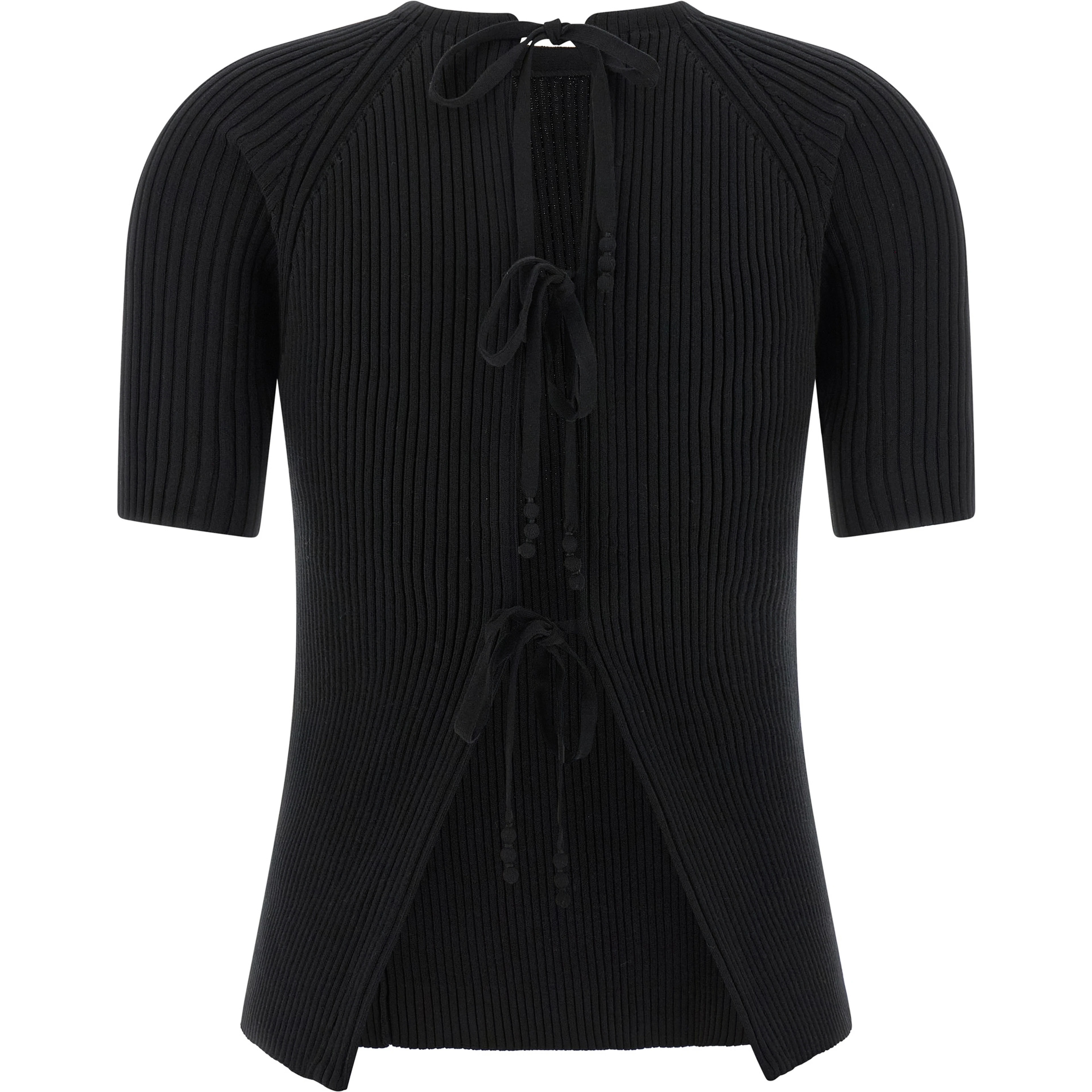 Black Cotton Cardigan