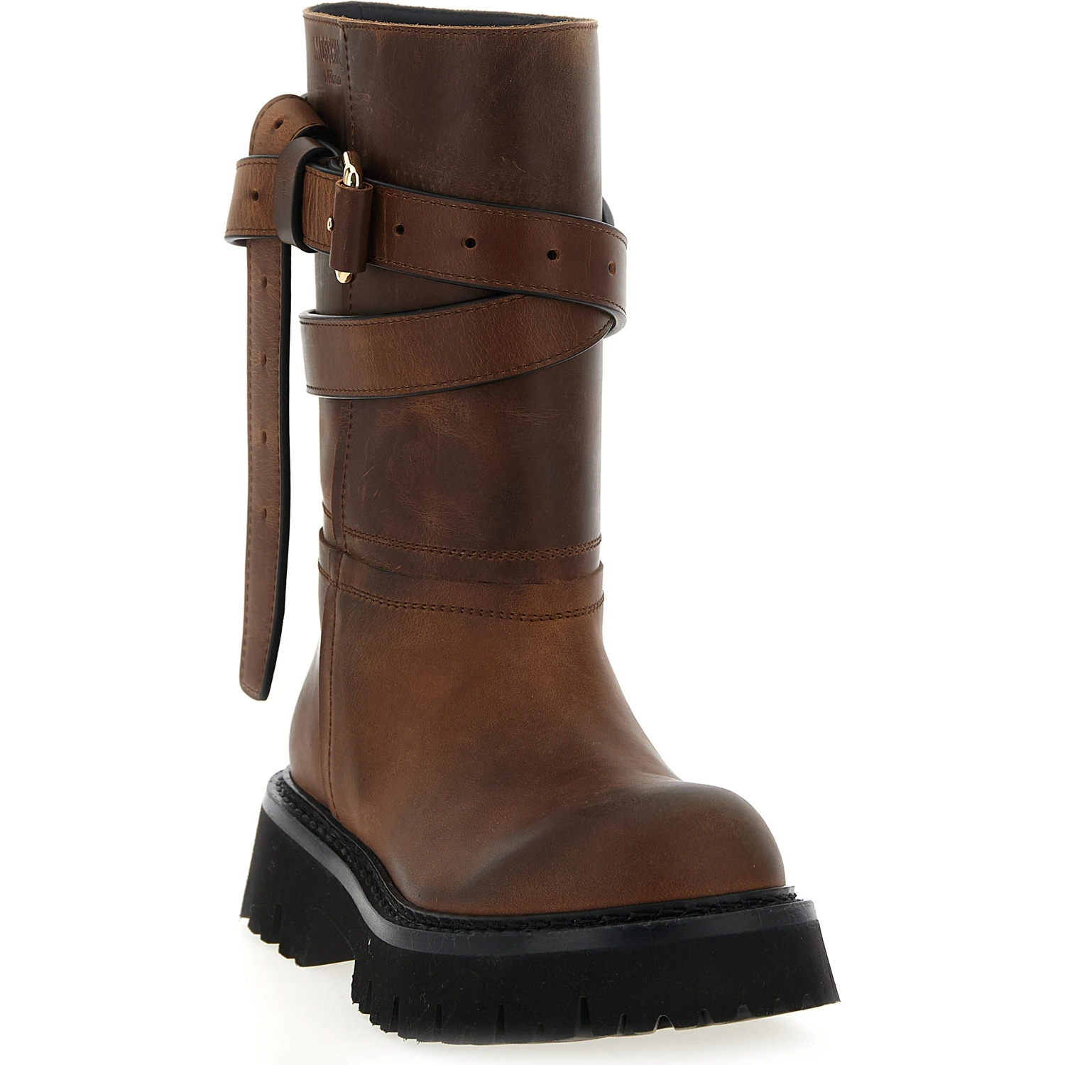 Brown Velvet Leather Over The Knee