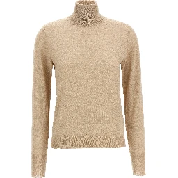 Beige Virgin Wool Cardigan