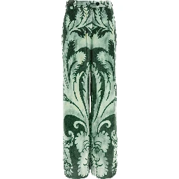 Bicolor Viscose Casual Pants