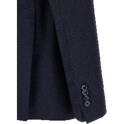Blue Virgin Wool Two-Piece Suit