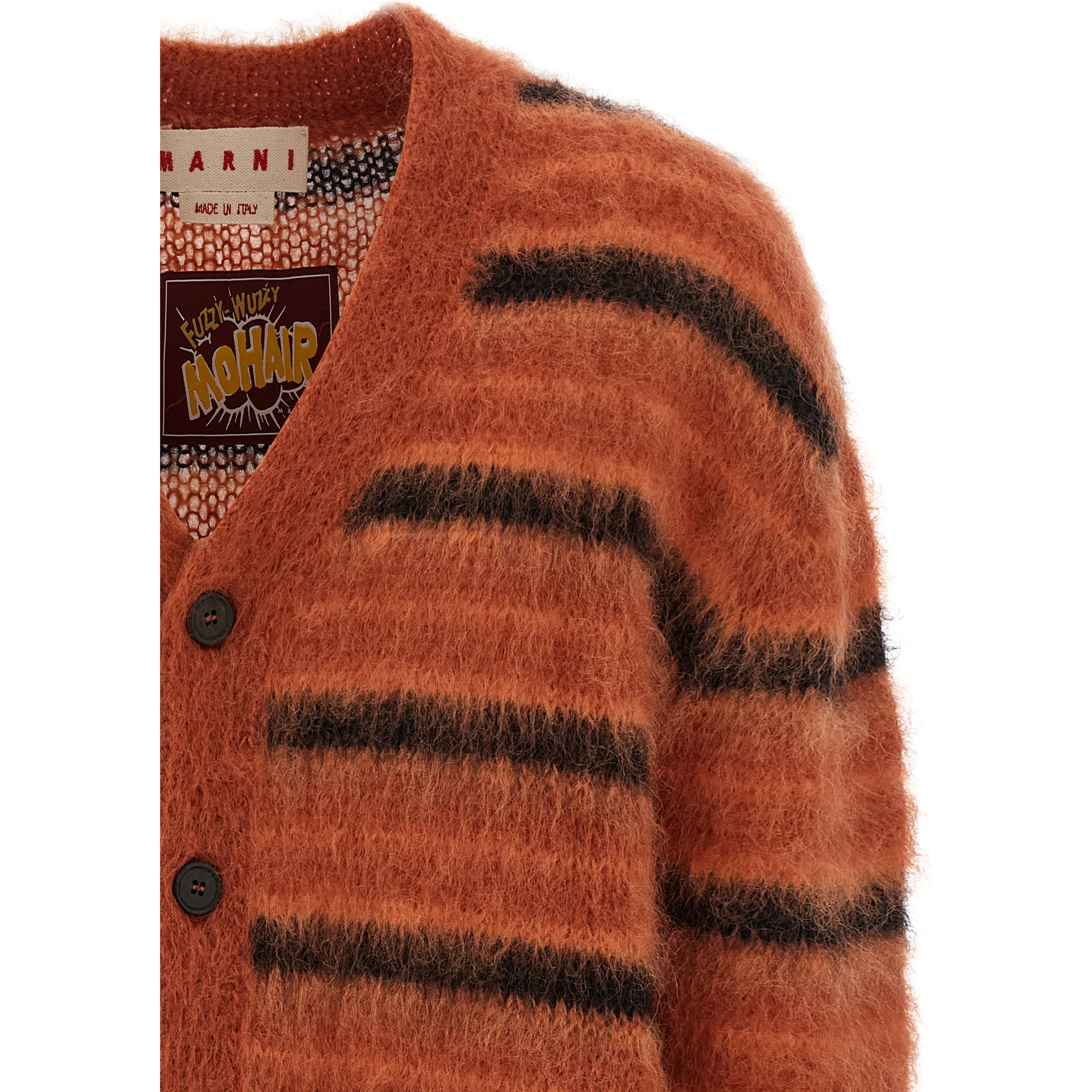 Orange Fabric Cardigan