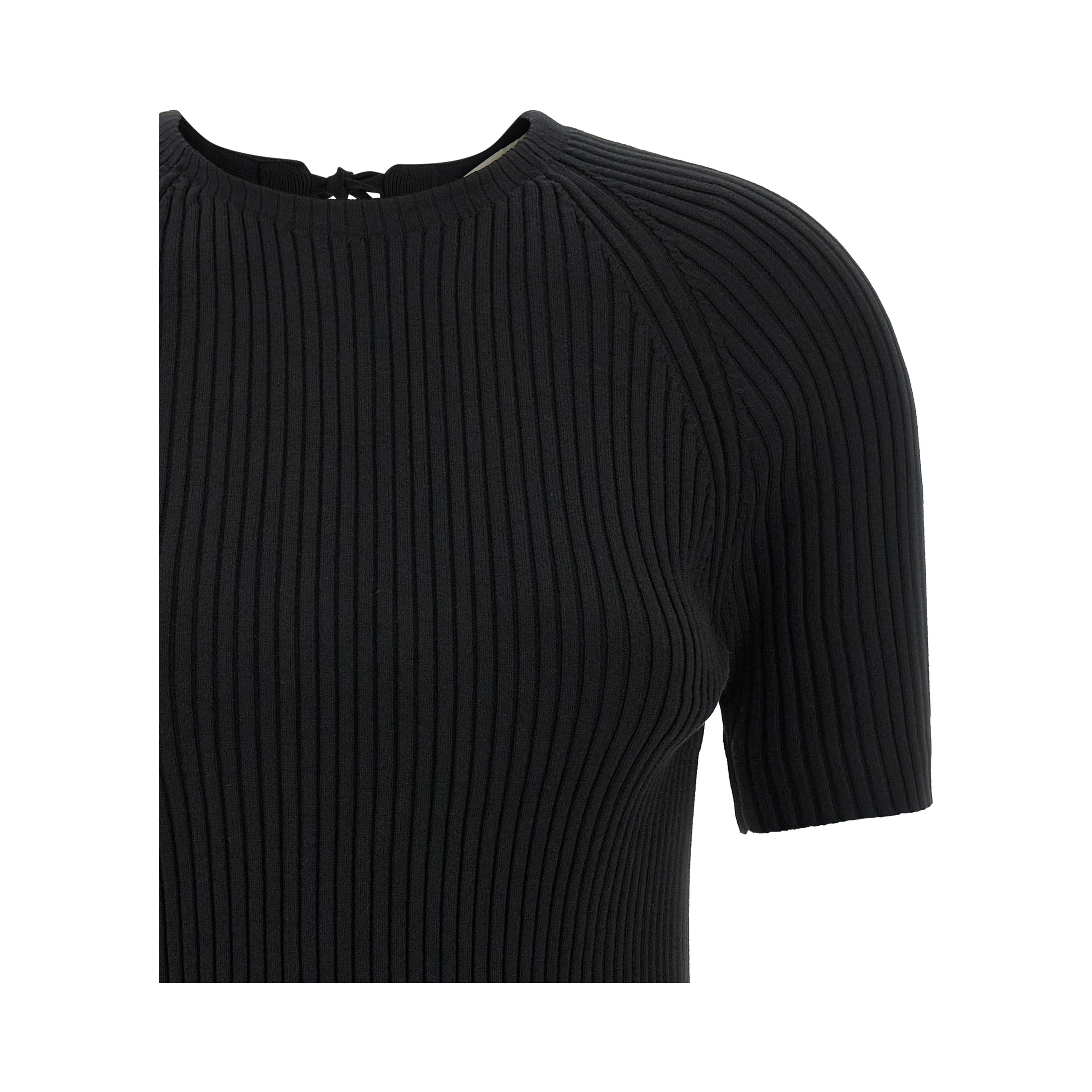 Black Cotton Cardigan
