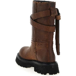 Brown Velvet Leather Over The Knee