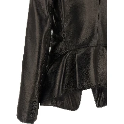 Black Lamb Leather Blazer