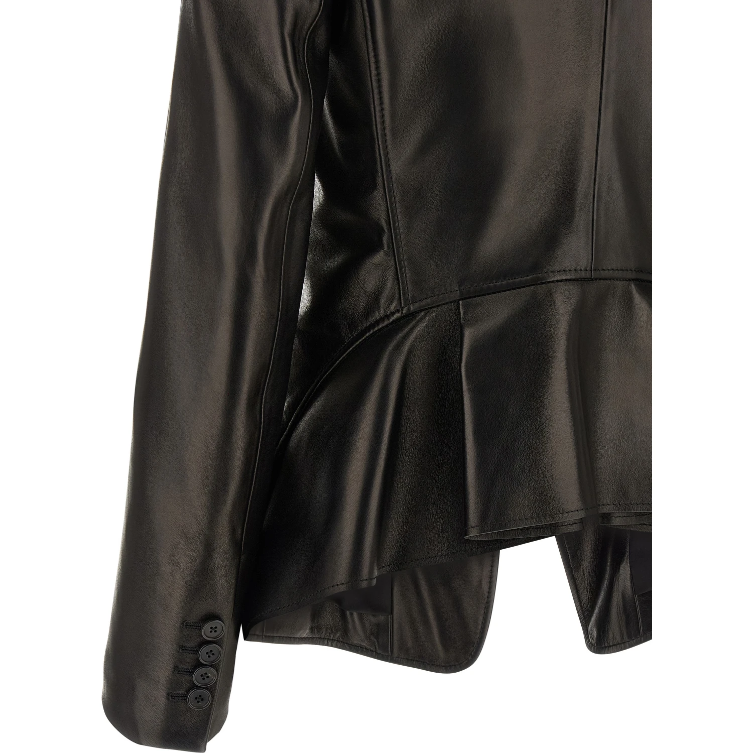 Black Lamb Leather Blazer