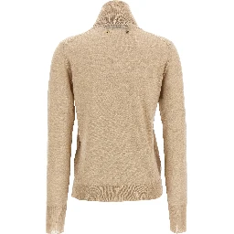Beige Virgin Wool Cardigan