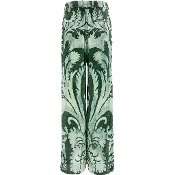 Bicolor Viscose Casual Pants