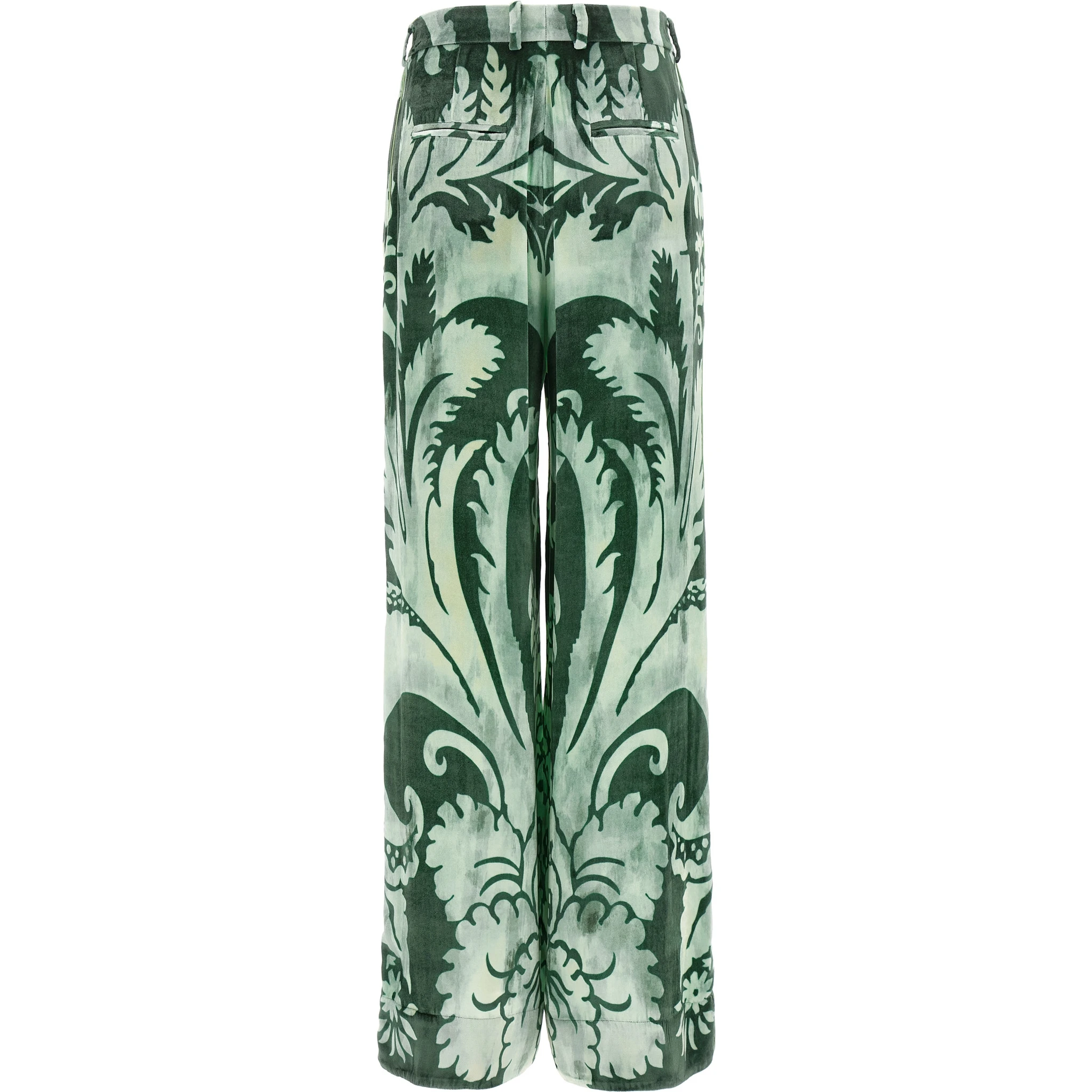 Bicolor Viscose Casual Pants