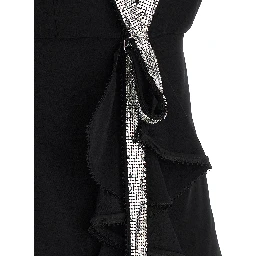 Black Viscose Short Dress