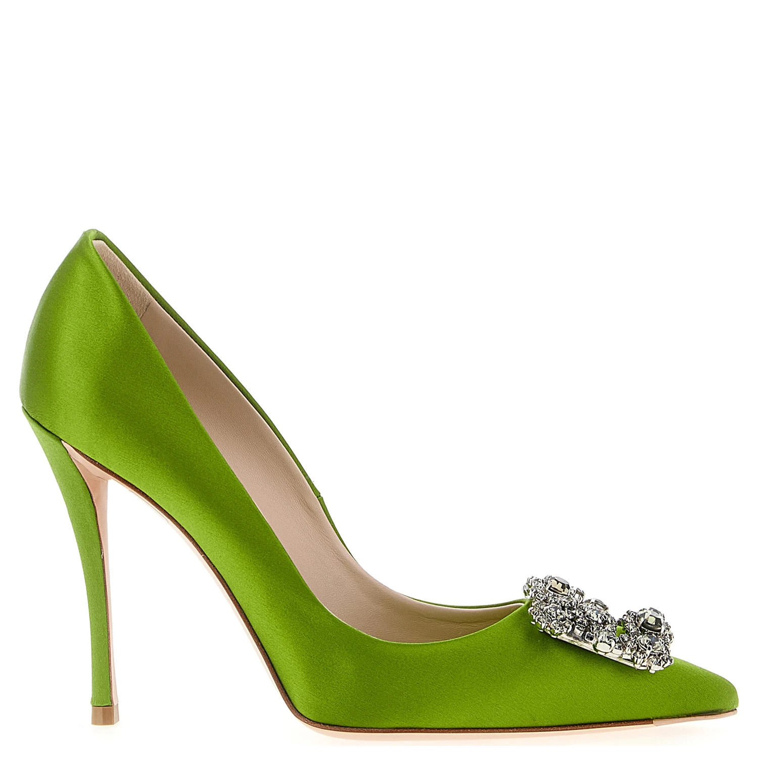 Bicolor Viscose High Heel Pumps