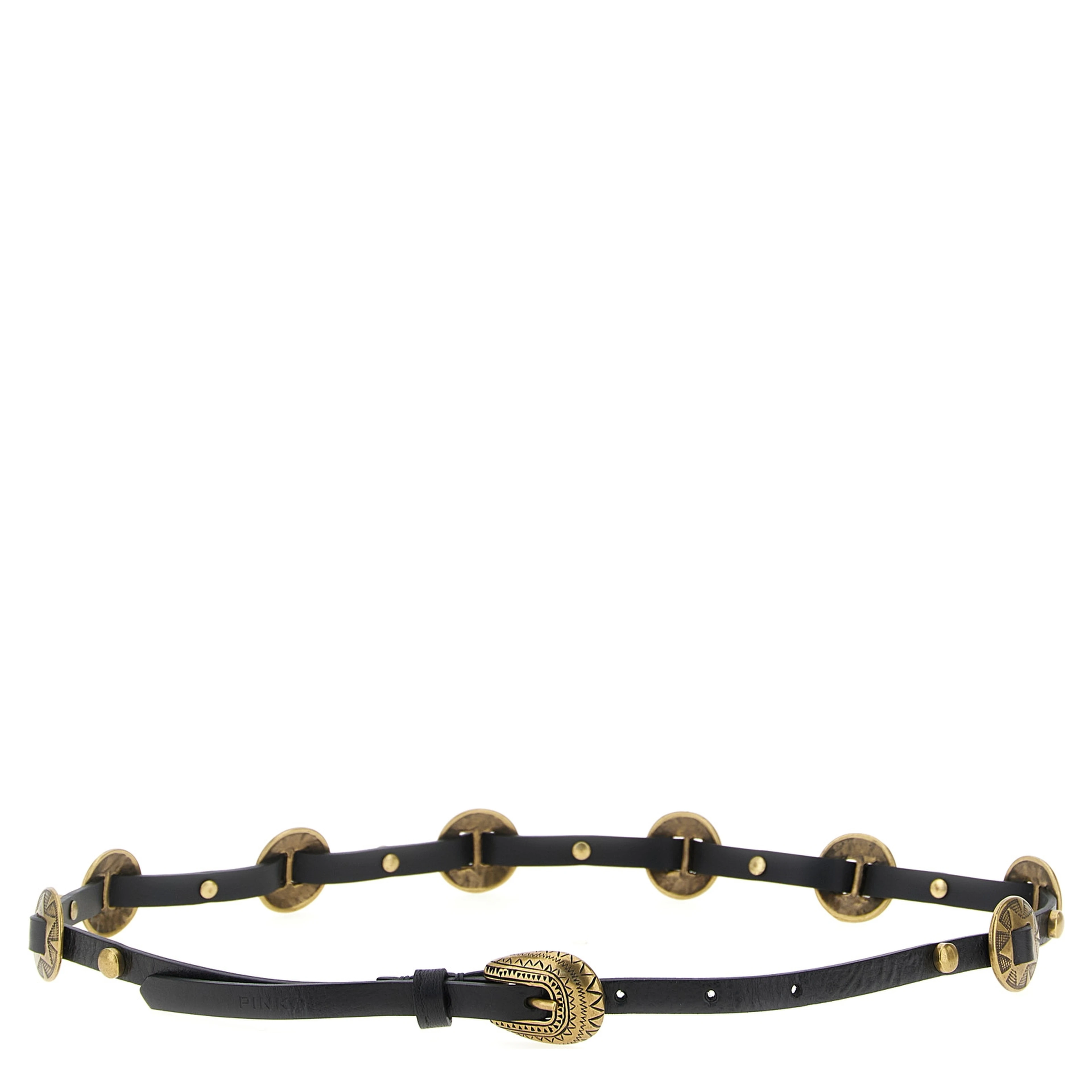 Black Calfskin Thin Belt