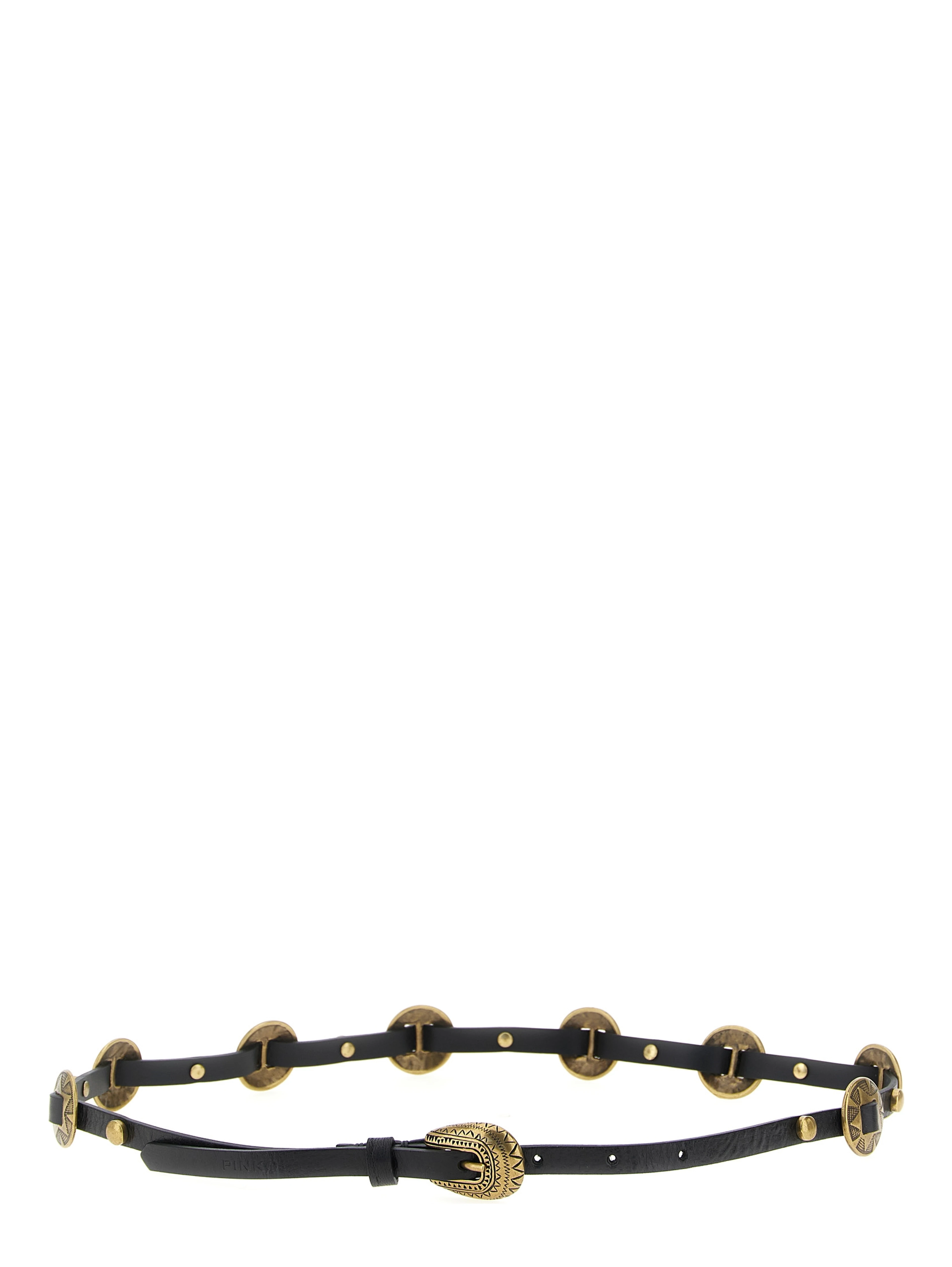 Black Calfskin Thin Belt