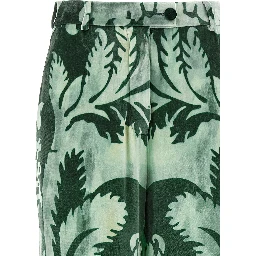 Bicolor Viscose Casual Pants