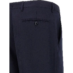 Blue Virgin Wool Two-Piece Suit