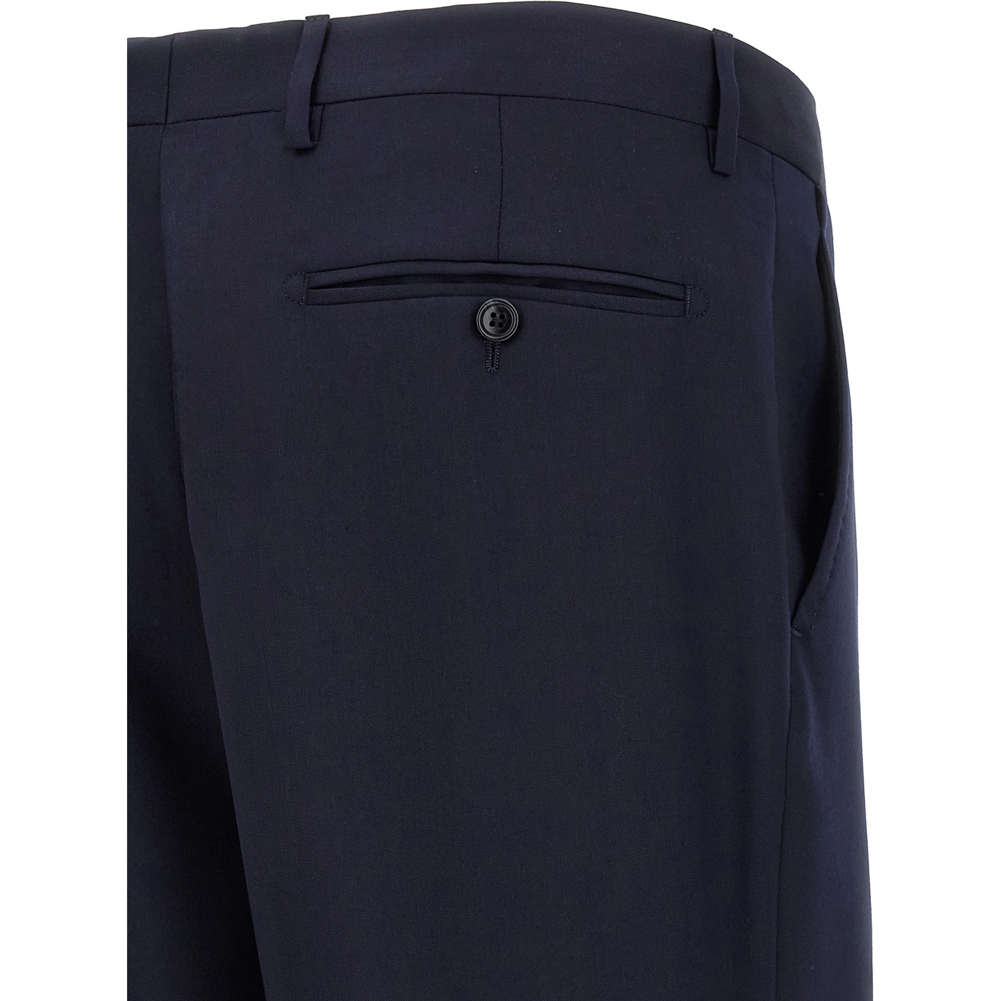 Blue Virgin Wool Two-Piece Suit