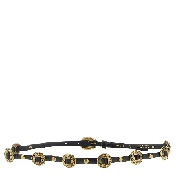 Black Calfskin Thin Belt