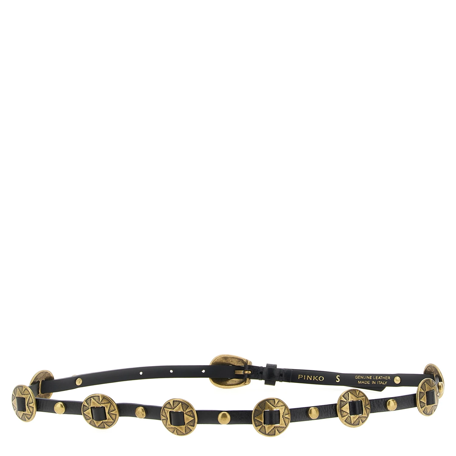 Black Calfskin Thin Belt