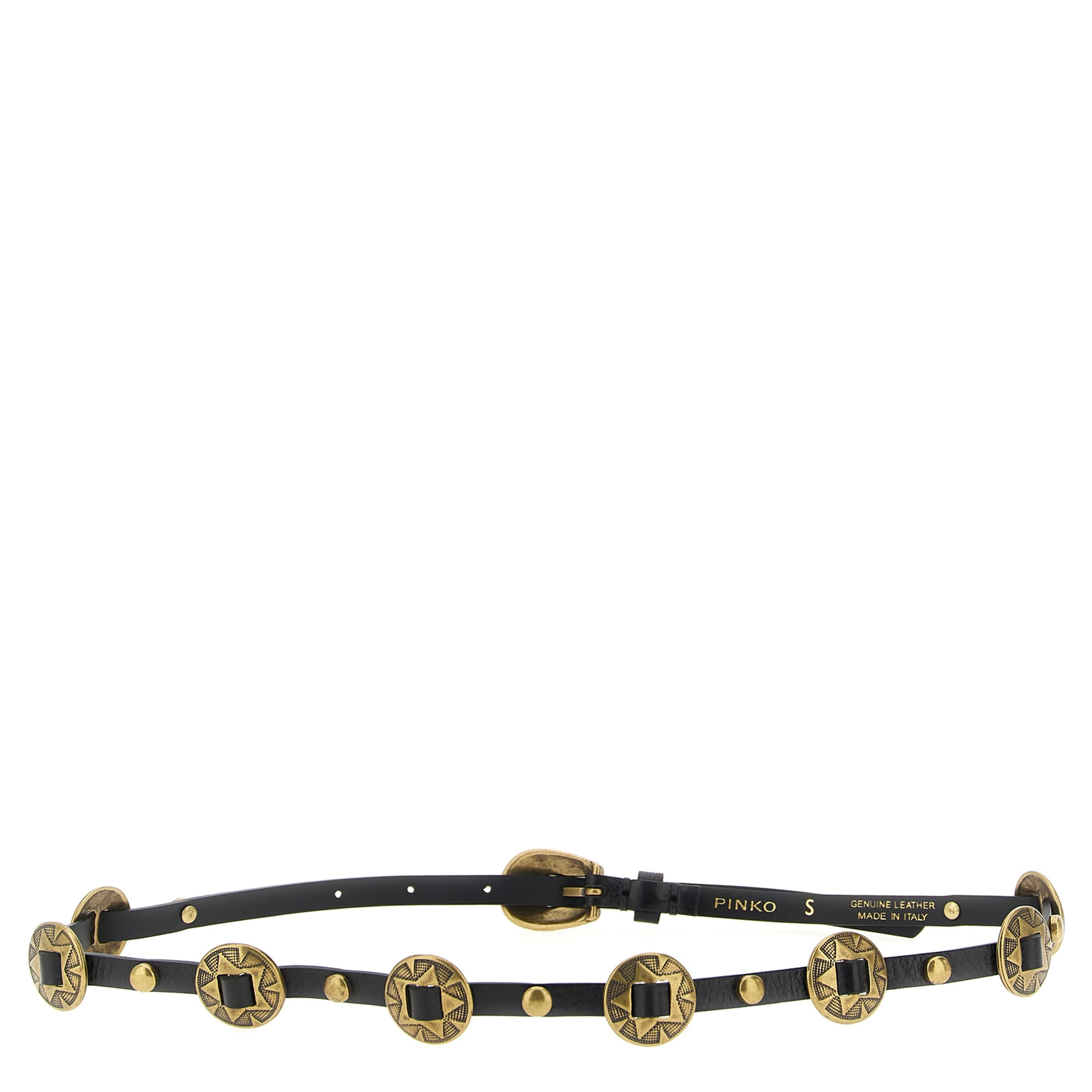 Black Calfskin Thin Belt