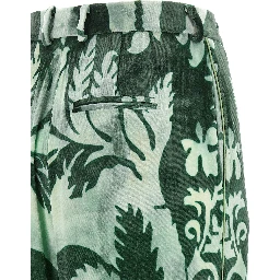 Bicolor Viscose Casual Pants