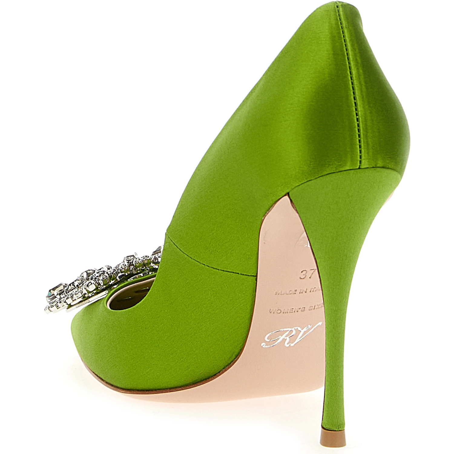 Bicolor Viscose High Heel Pumps