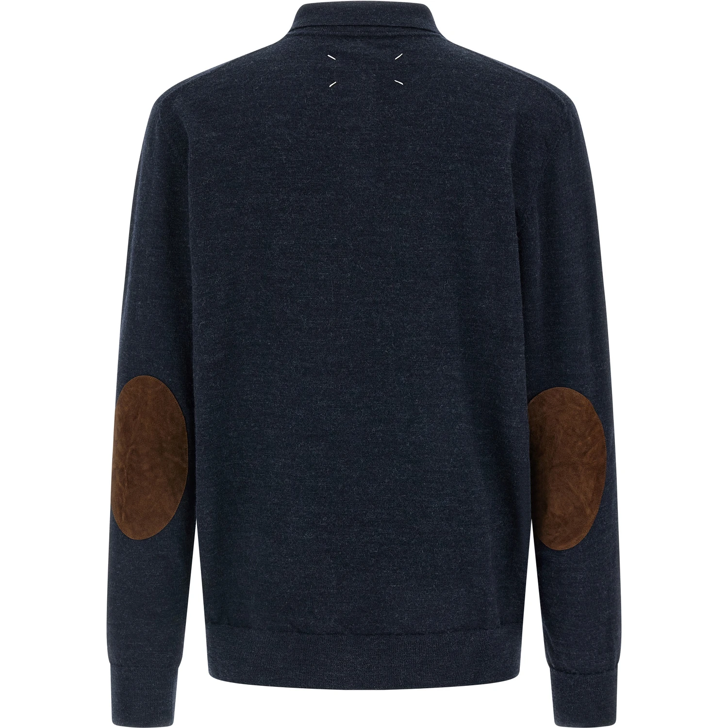 Blue Wool Polo Shirt