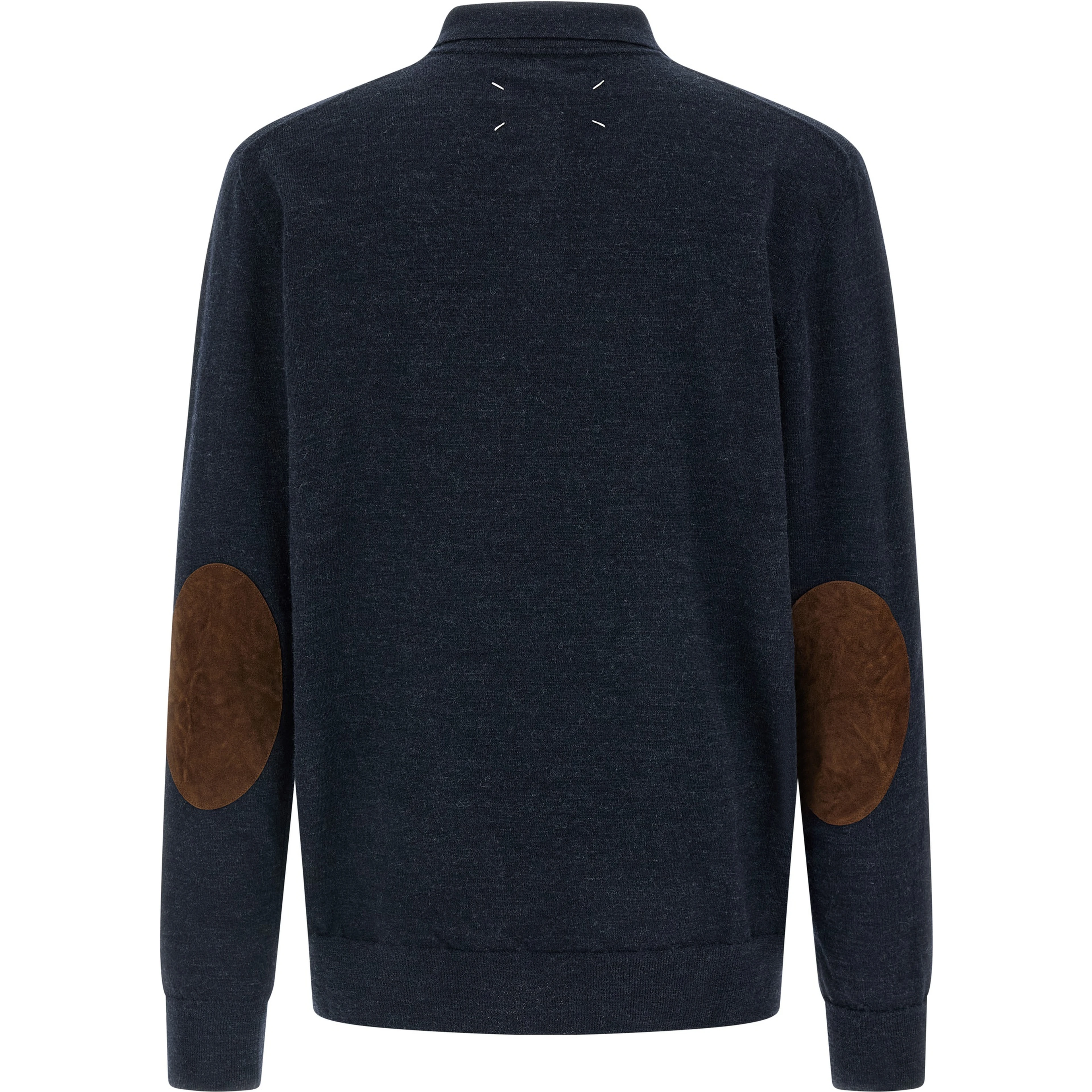 Blue Wool Polo Shirt