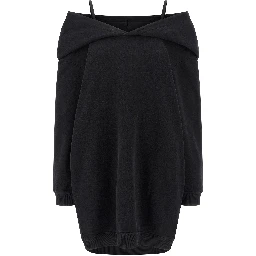 Black Cotton Short Dress
