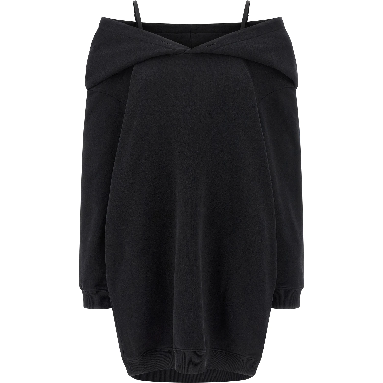 Black Cotton Short Dress
