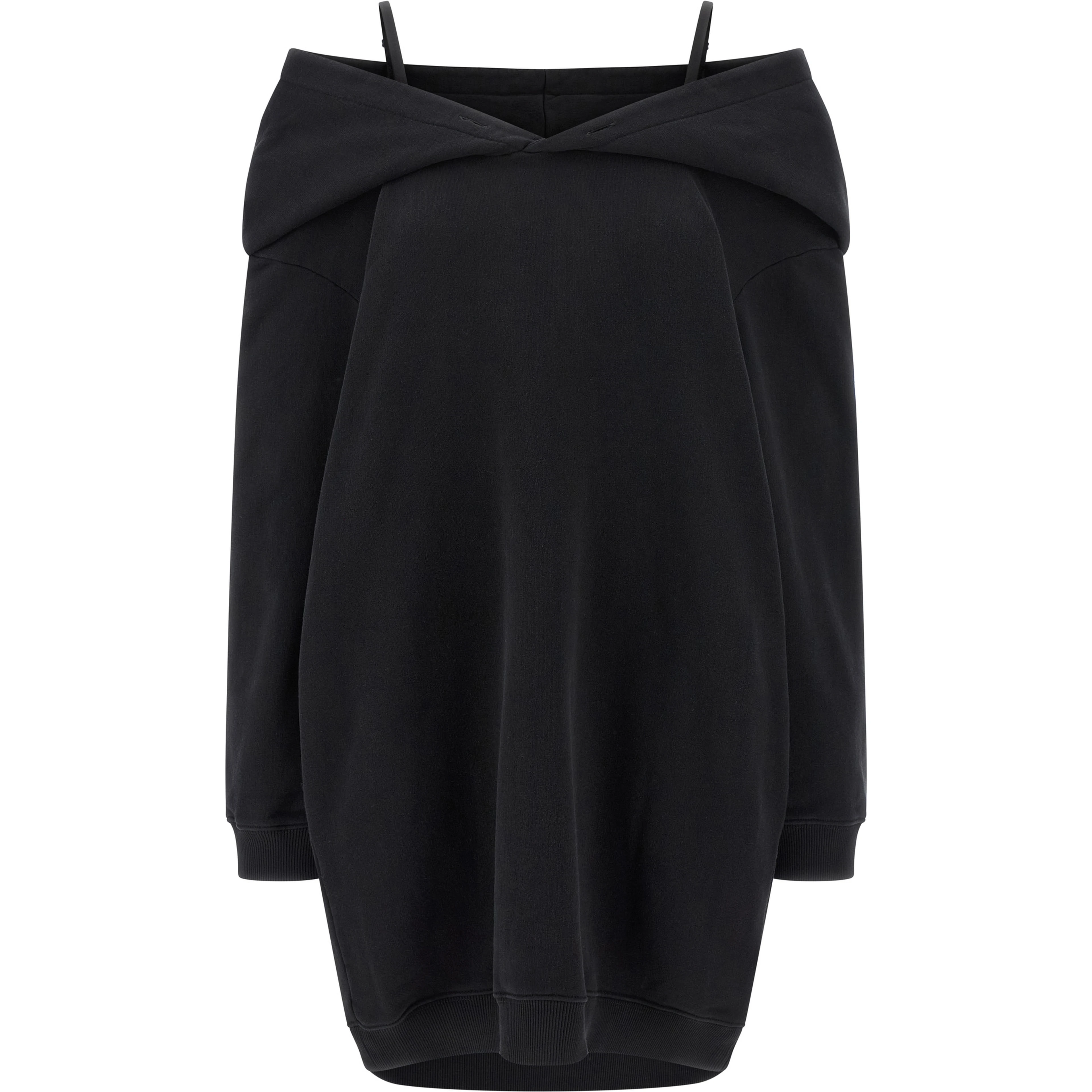 Black Cotton Short Dress