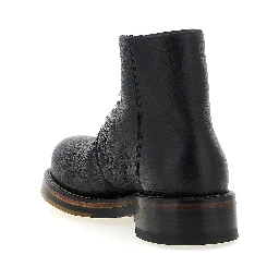 Black Calfskin Ankle Boots