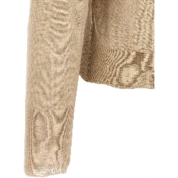 Beige Virgin Wool Cardigan