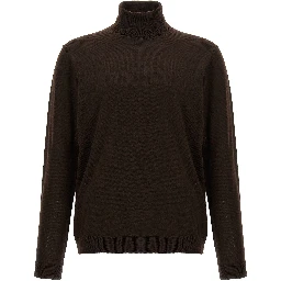 Brown Merino Wool Cardigan