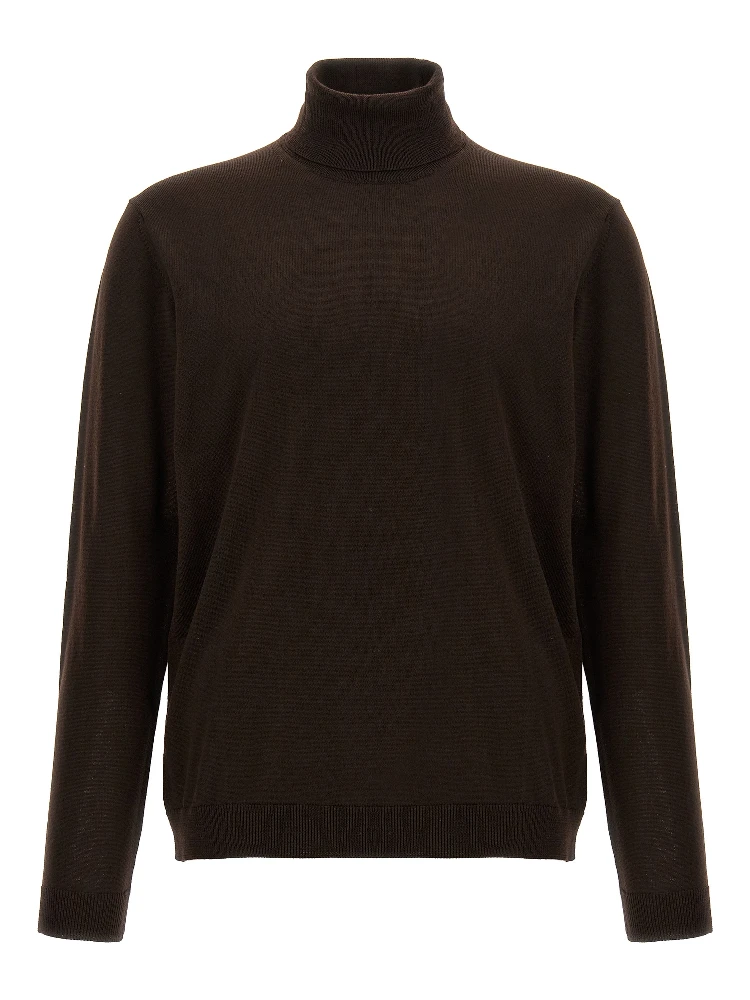 Brown Merino Wool Cardigan