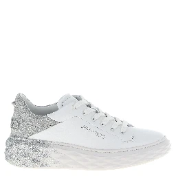Silver Leather Chunky Sneakers