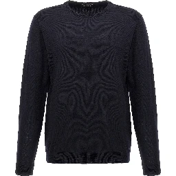Blue Merino Wool Cardigan