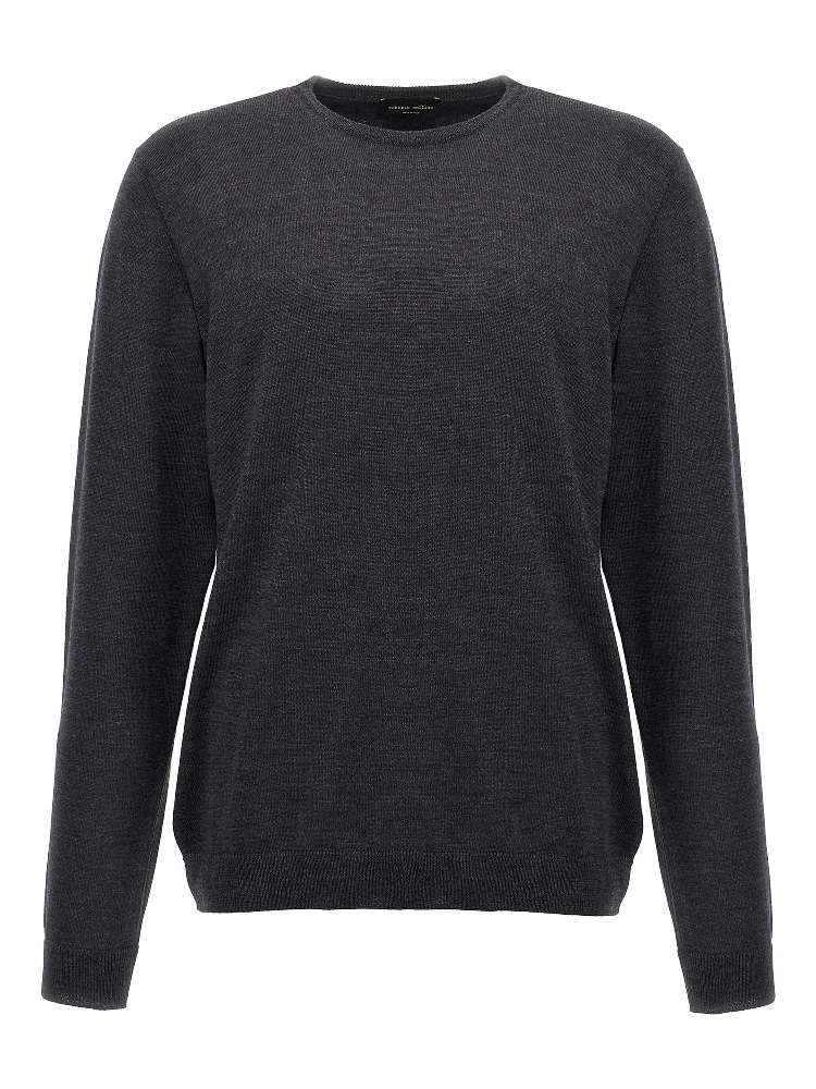 Gray Merino Wool Cardigan