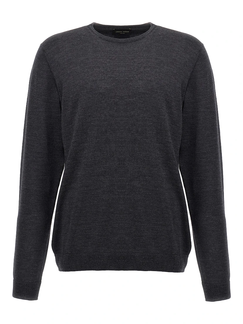 Gray Merino Wool Cardigan