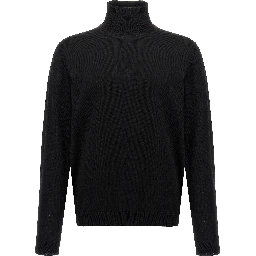 Black Merino Wool Cardigan