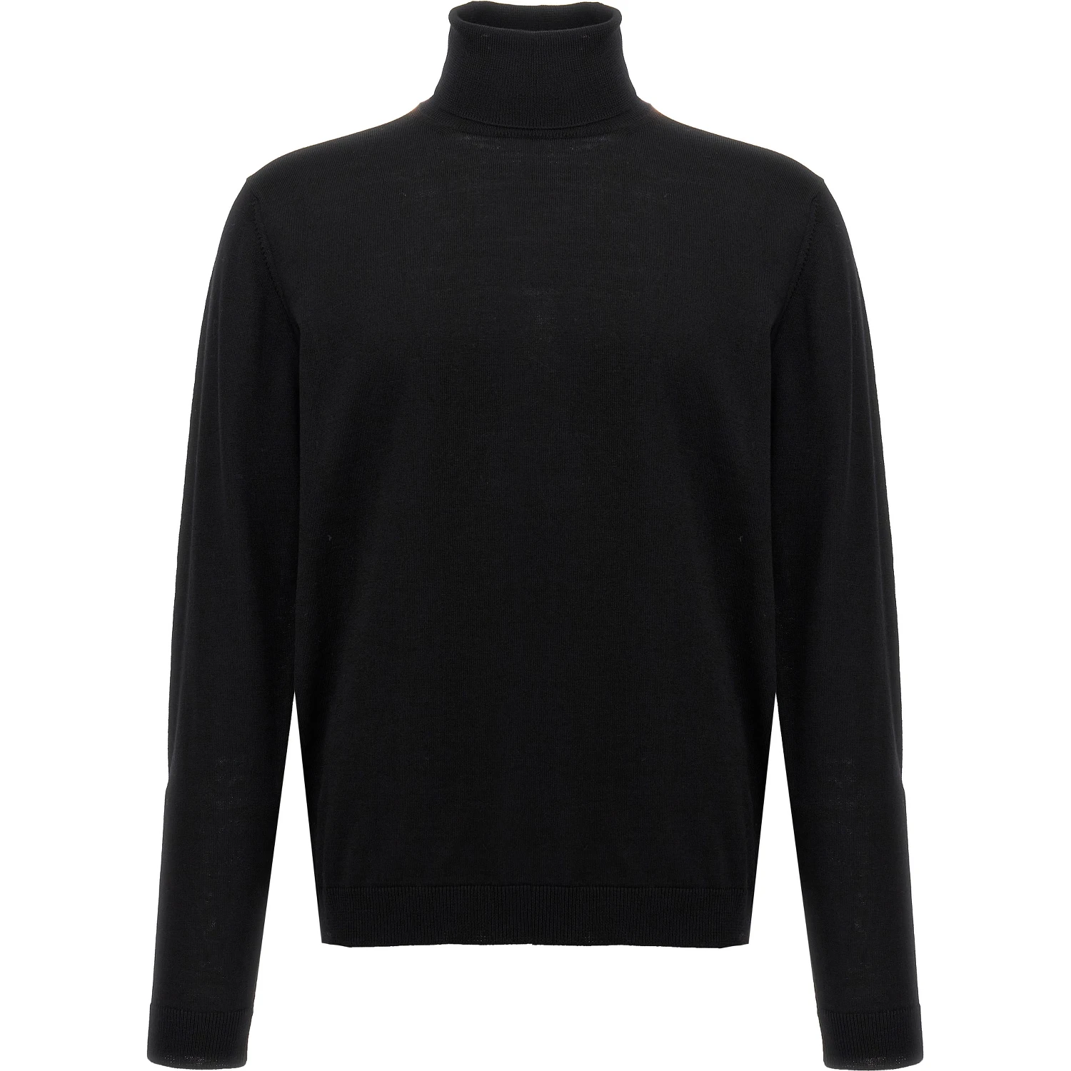 Black Merino Wool Cardigan