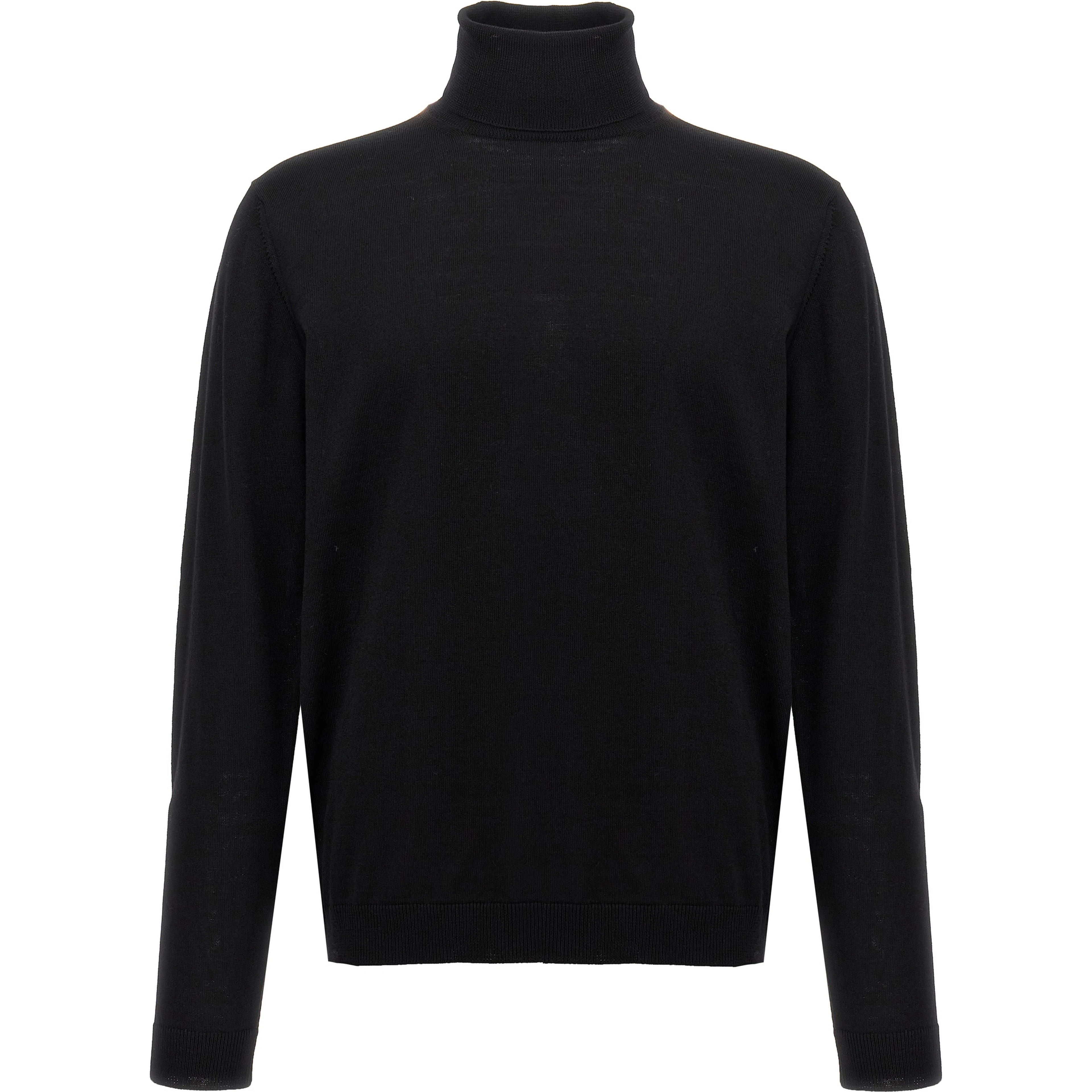 Black Merino Wool Cardigan