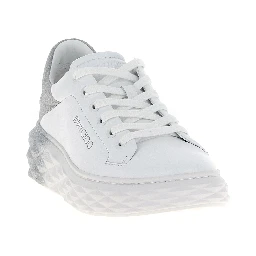 Silver Leather Chunky Sneakers