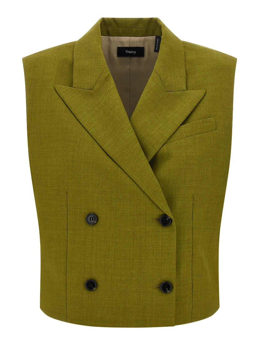 Bicolor Polyester Sleeveless Jacket