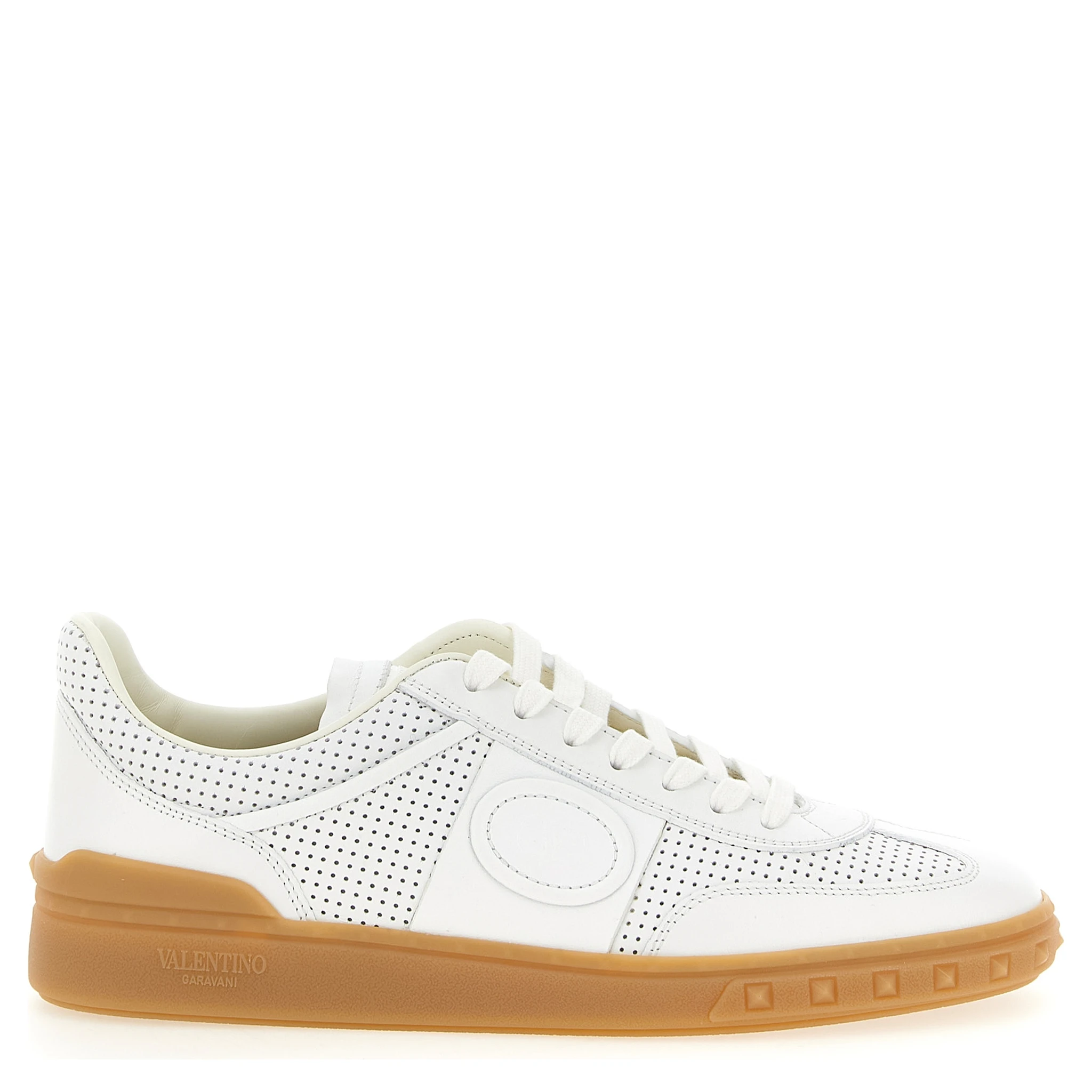 White Calfskin Low Top Sneakers