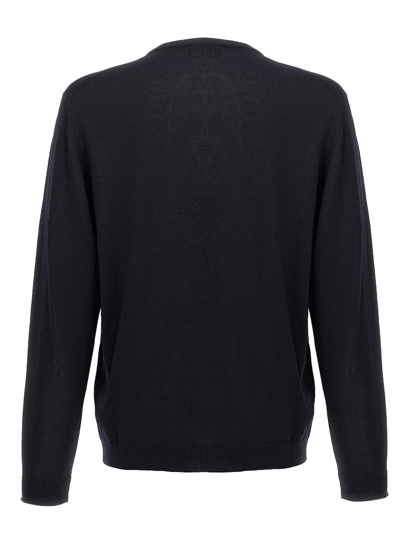 Blue Merino Wool Cardigan