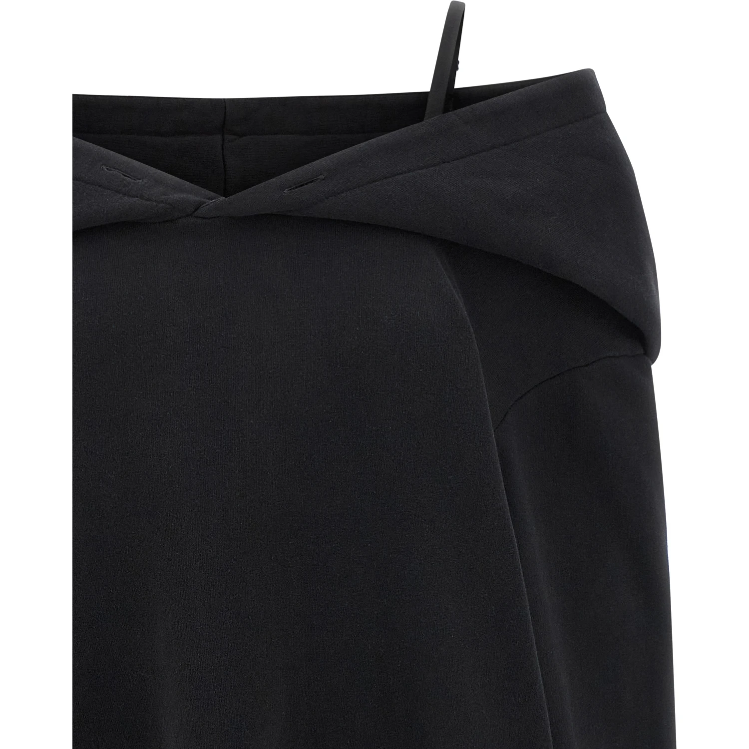 Black Cotton Short Dress