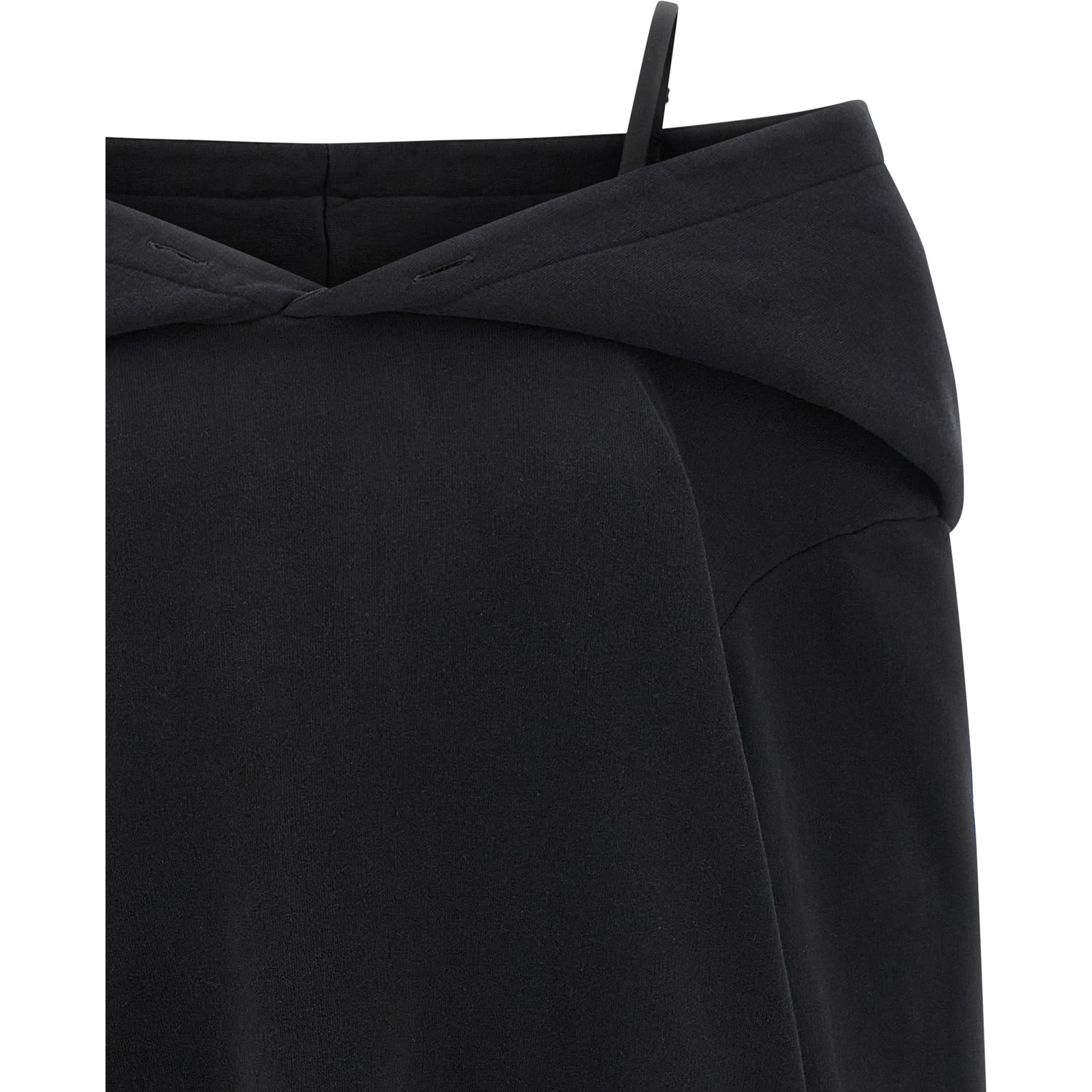 Black Cotton Short Dress