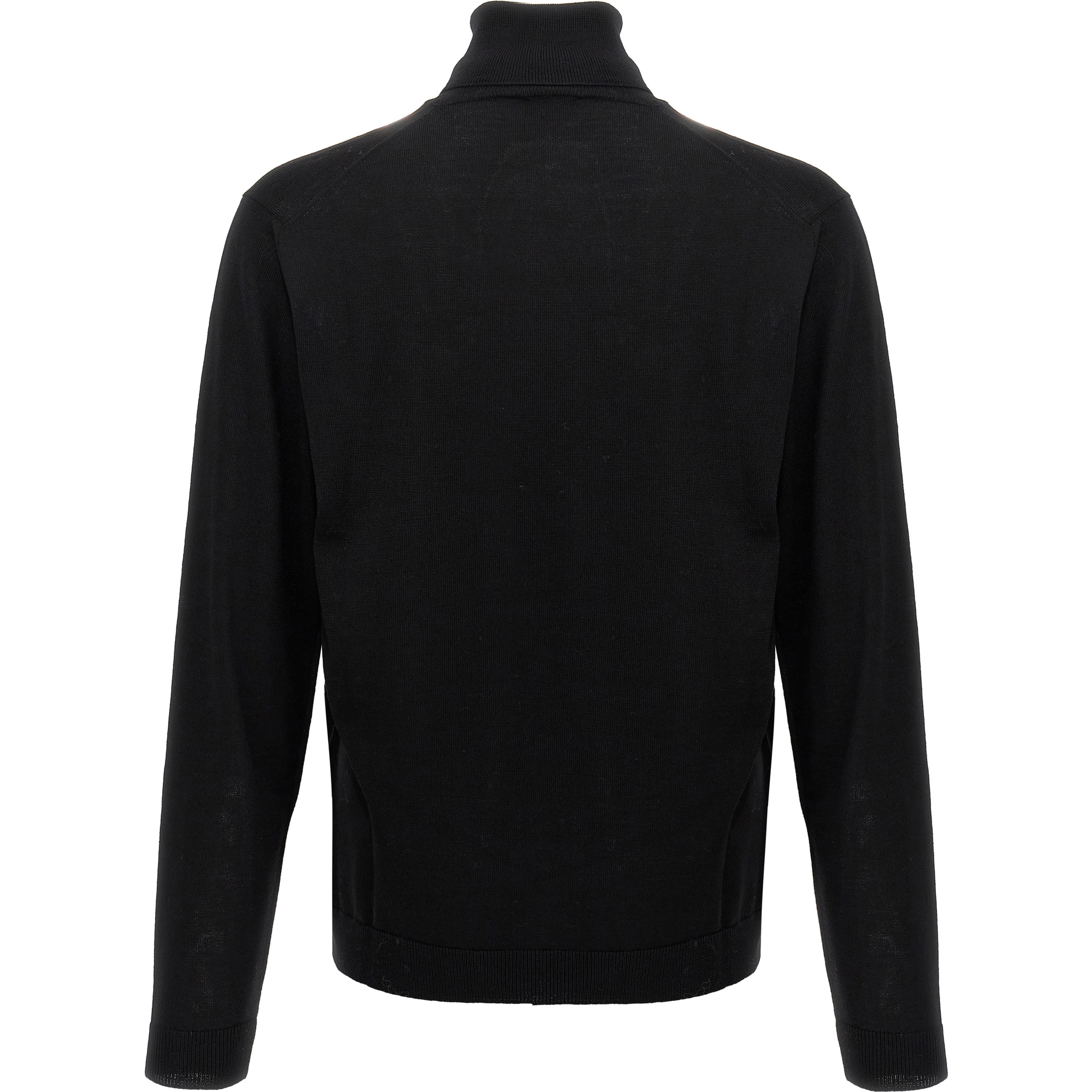 Black Merino Wool Cardigan
