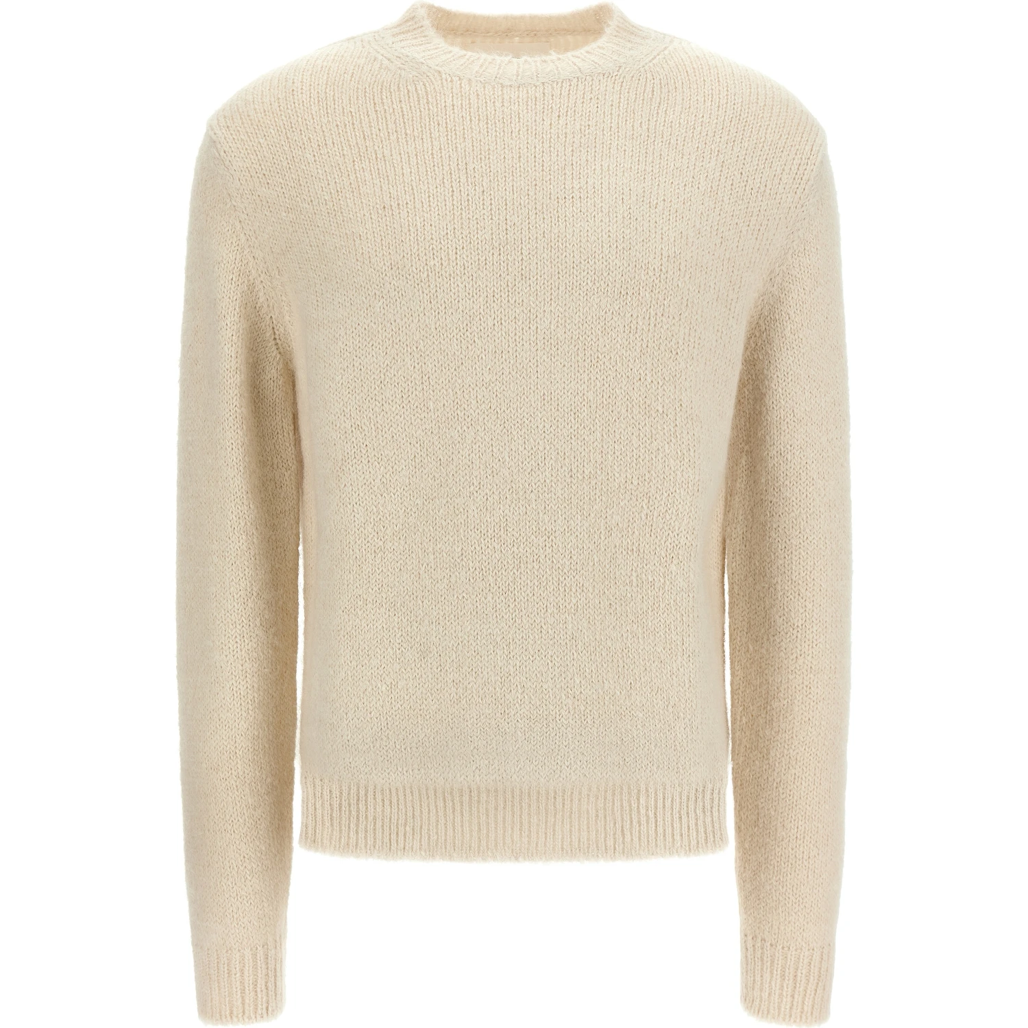 White Alpaca Leather Cardigan