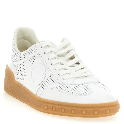 White Calfskin Low Top Sneakers
